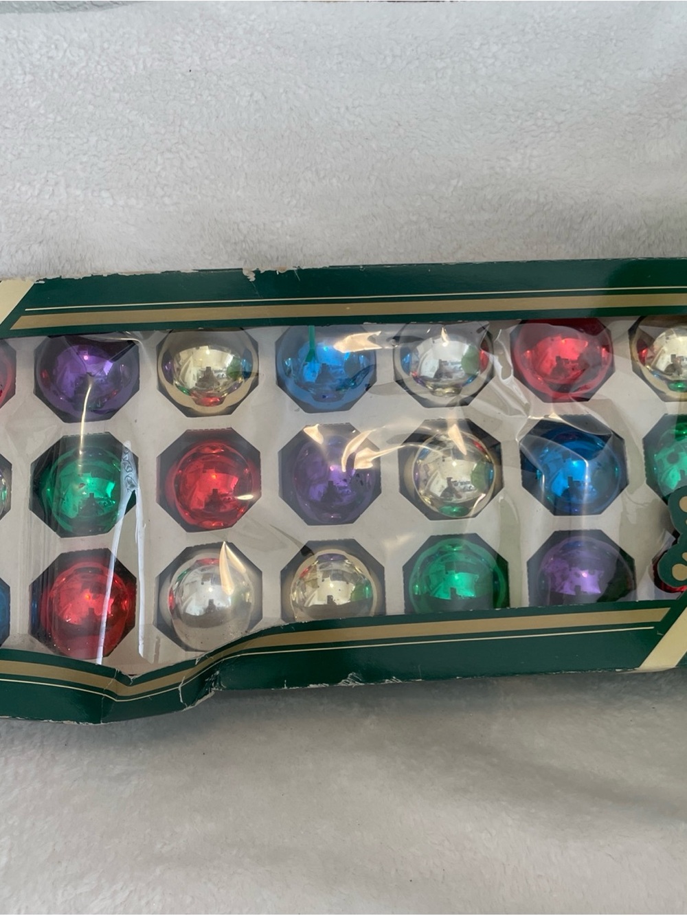 Vintage Rauch Pyramid Christmas Glass Ornaments In Box 21 Gastonia NC USA